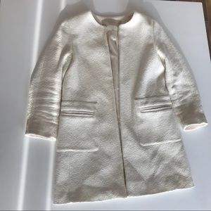 Zara light pea coat cream